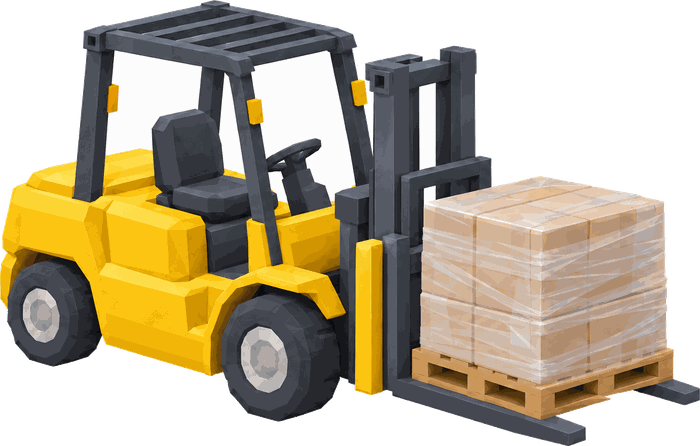 Forklift unloading